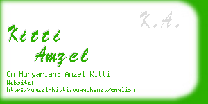 kitti amzel business card